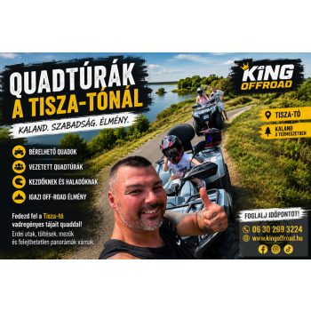   Vezetett quadtúra a Tisza-tónál (Utasként a túravezető mögött)